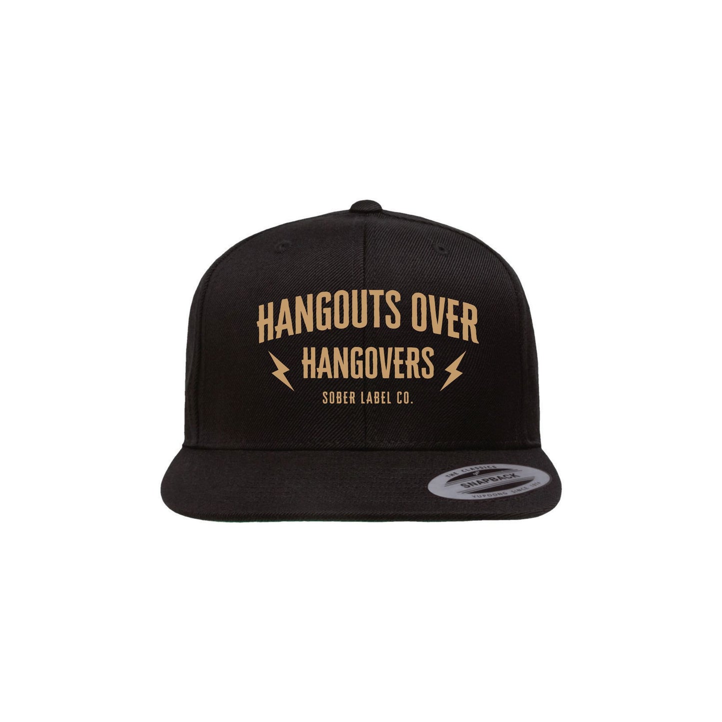 MENS HAT - BLACK & TAN HANGOUTS OVER HANGOVERS