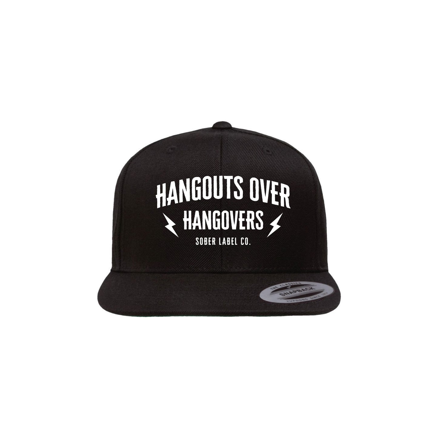 MENS HAT - BLACK & WHITE  HANGOUTS OVER HANGOVERS