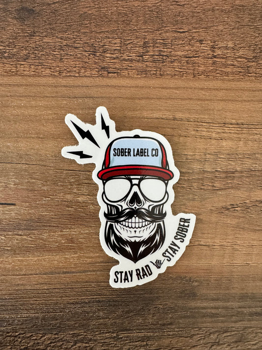 SLC STAY RAD STAY SOBER STICKER